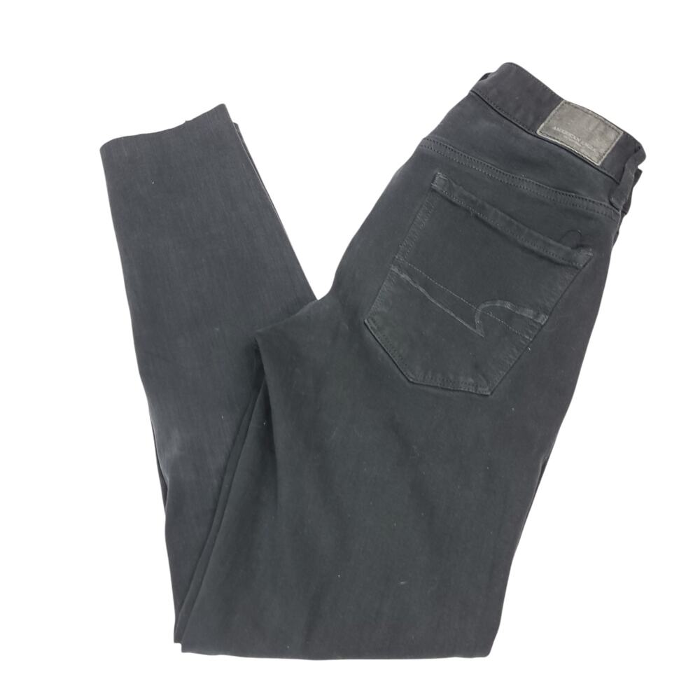 American Eagle Outfitter High Rise Jegging Raw Hem Destressed Jeans Women Size 0